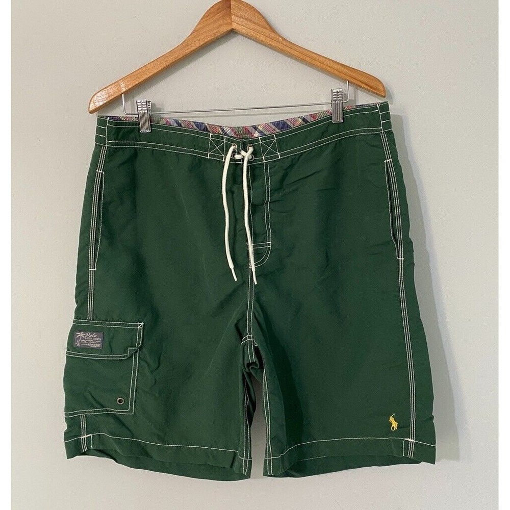 Polo Ralph Lauren Board Shorts Surf Beach Built In Mesh Swim Cargo Trunks Men L